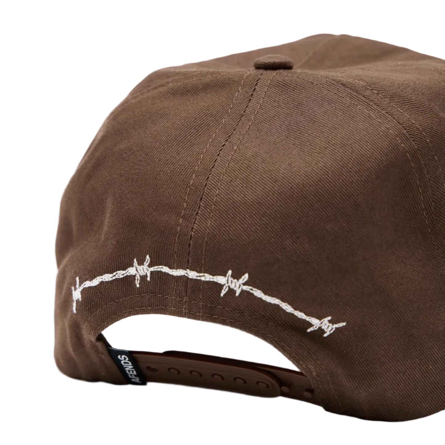 AFENDS Summit Recycled Five Panel Snapback Cap - Coffee
