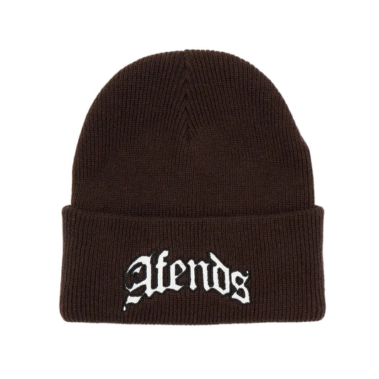 AFENDS Home Recycled Cuffed Beanie - Coffee