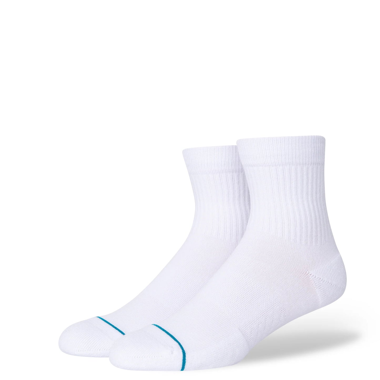 STANCE Icon 3pk Quarter Crew Socks - White