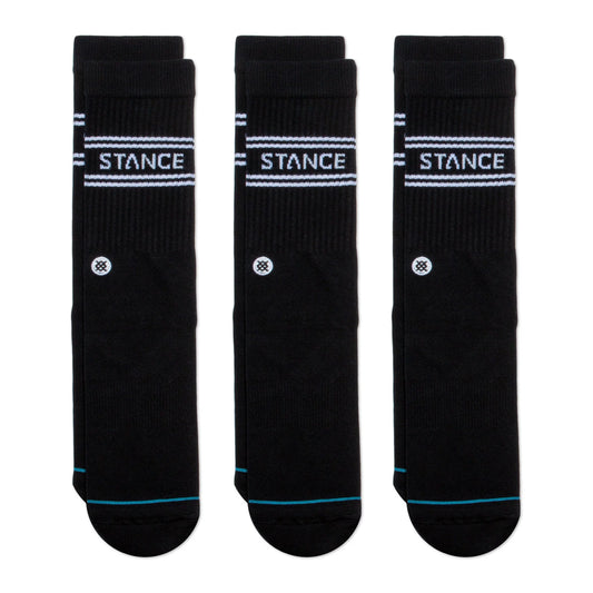 STANCE Basic 3pk Crew Socks - Black