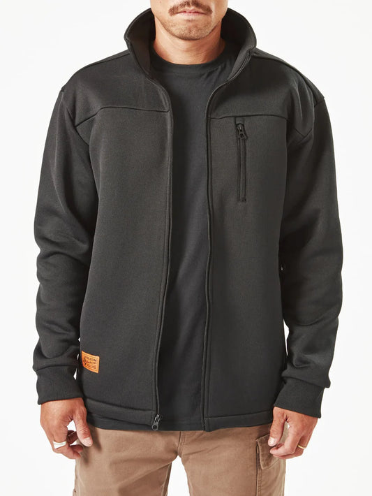 VOLCOM Workwear Bonded Mens Zip Through Fleece - Black