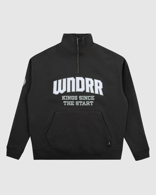 WNDRR Unrivalled Mens Quarter Zip - Faded Black
