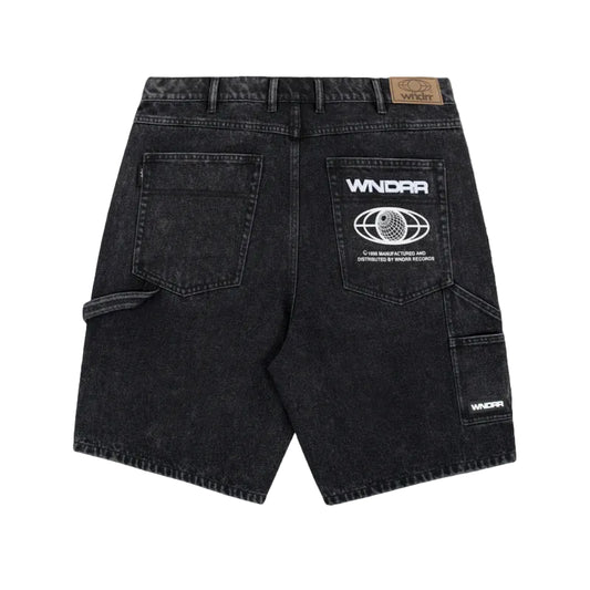 WNDRR Booster Mens Denim Short - Washed Black