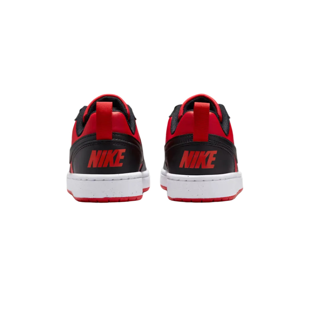 NIKE Court Borough Recraft Older Youth Low Shoe - University Red/White/Black