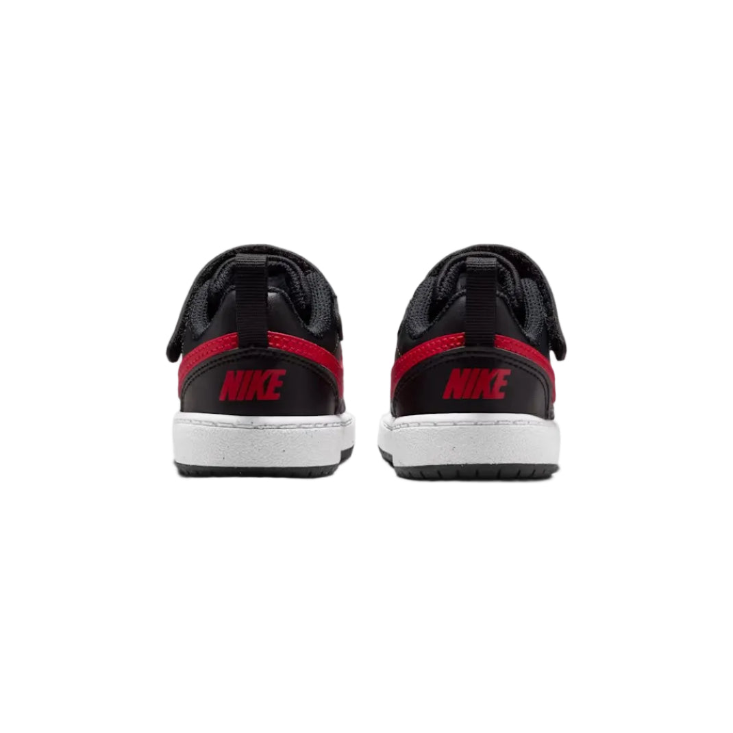 NIKE Court Borough Recraft Infant Low Shoe - Black/White/University Red