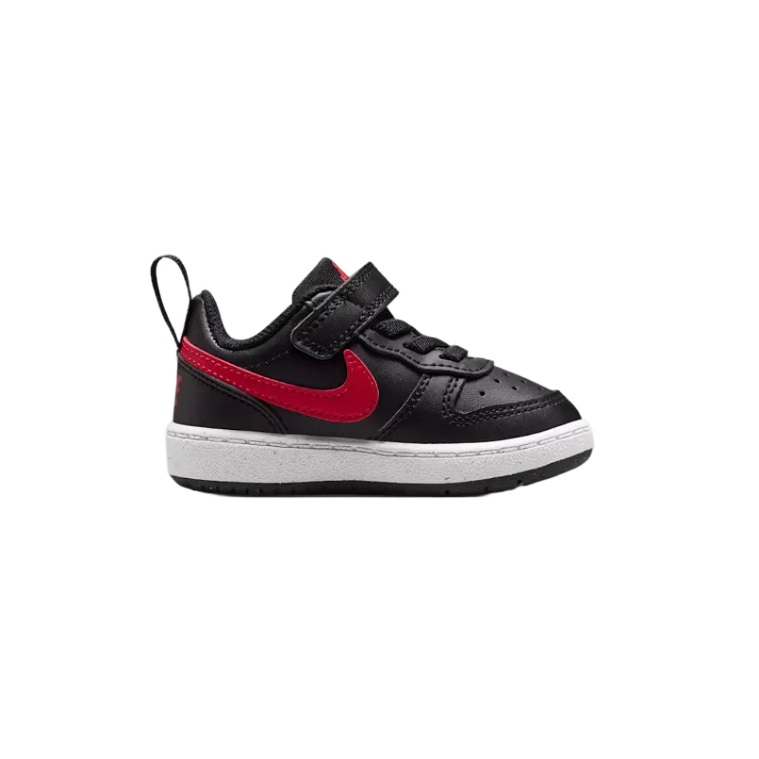 NIKE Court Borough Recraft Infant Low Shoe - Black/White/University Red