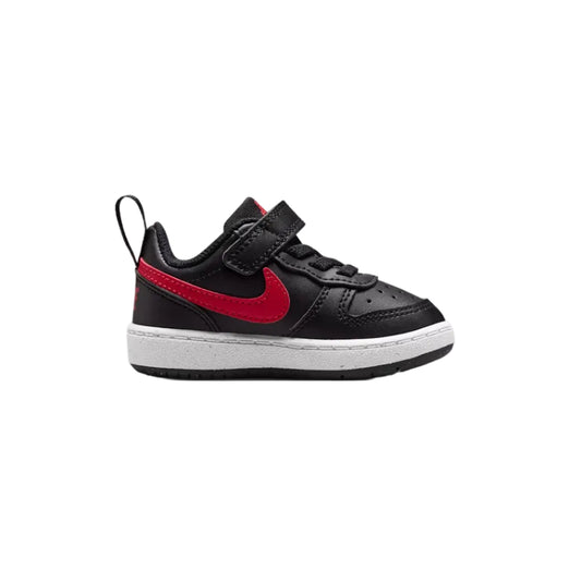 NIKE Court Borough Recraft Infant Low Shoe - Black/White/University Red