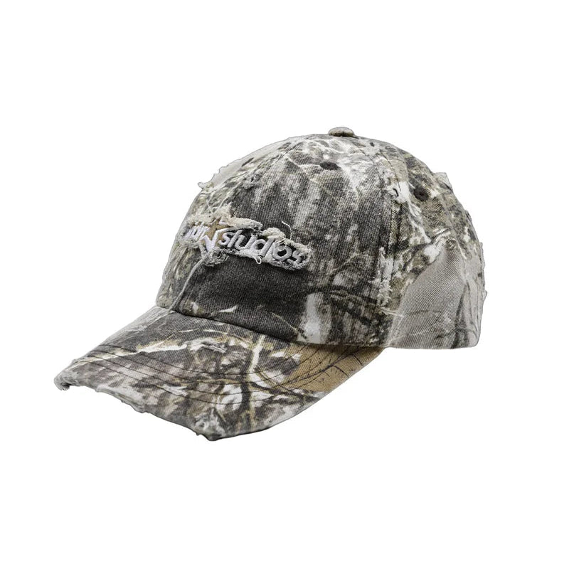 WNDRR STXR Distressed Strapback Cap - Camo