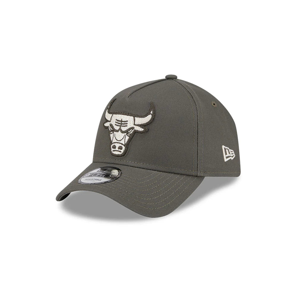 NEW ERA Chicago Bulls Chainstitch 9FORTY A-Frame Snapback Cap - Moss