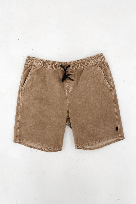 SILENT THEORY Cord Shorts - Tan