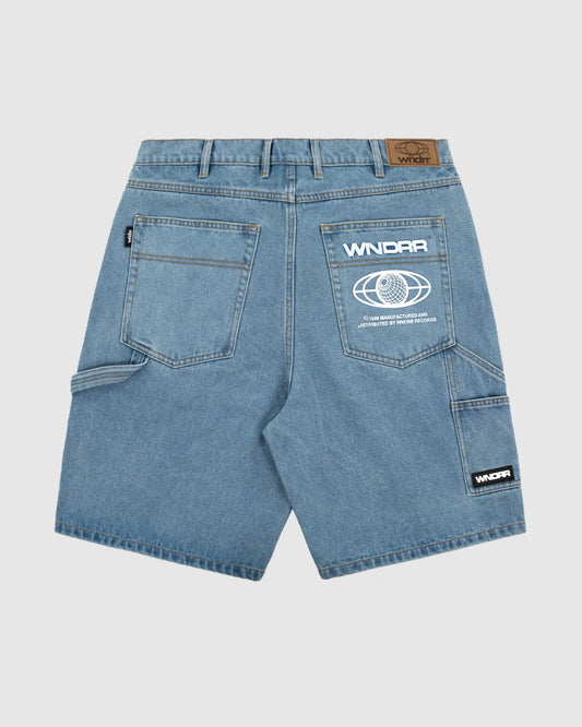 WNDRR Booster Mens Denim Short - Washed Blue