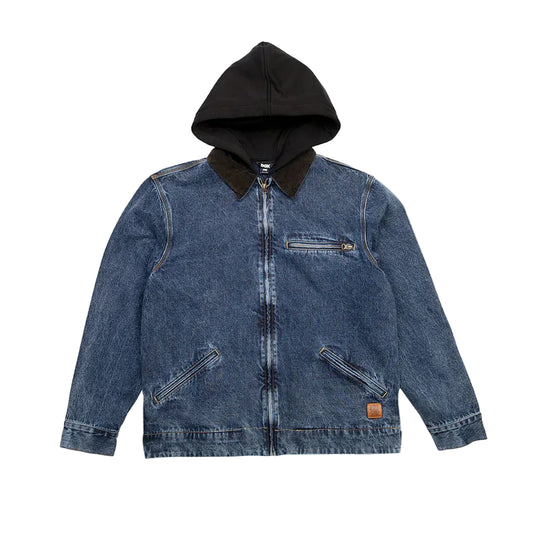 DGK Imagine Hooded Mens Work Jacket - Washed Indigo