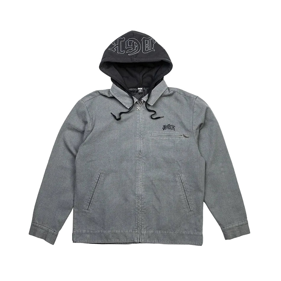DGK Noble Hooded Work Jacket - Washed Black