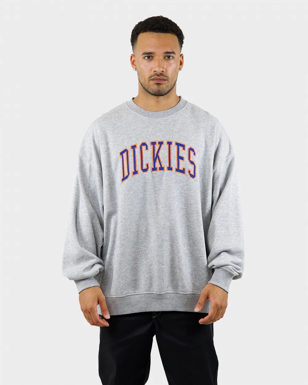 DICKIES Longview Stadium Mens Crew - Grey Marle