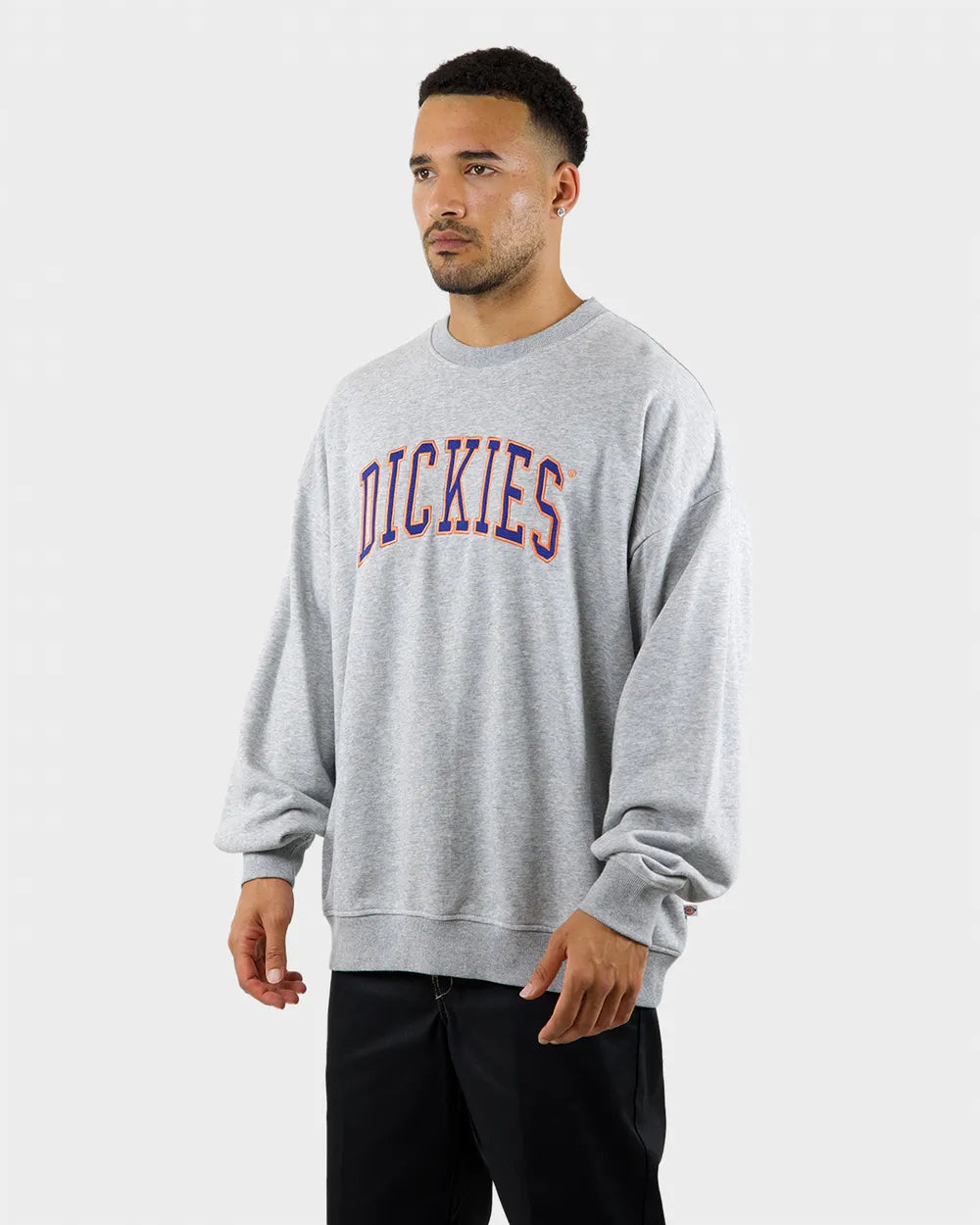 DICKIES Longview Stadium Mens Crew - Grey Marle