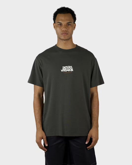 DICKIES Workwear 450 Mens Relaxed Fit Tee - Dark Olive