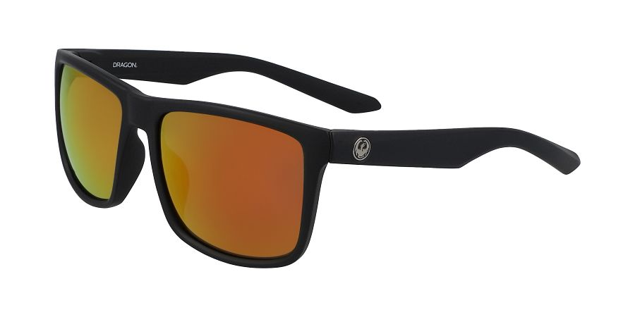 DRAGON Meridien Sunglasses - Matte Black/LL Orange Ion - VENUE.
