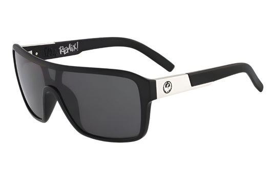 DRAGON Remix Polarised Sunglasses - Matte Black / LUMALENS Smoke