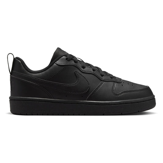 NIKE Court Borough Recraft Older Youth Low Shoe - Black/Black/Black