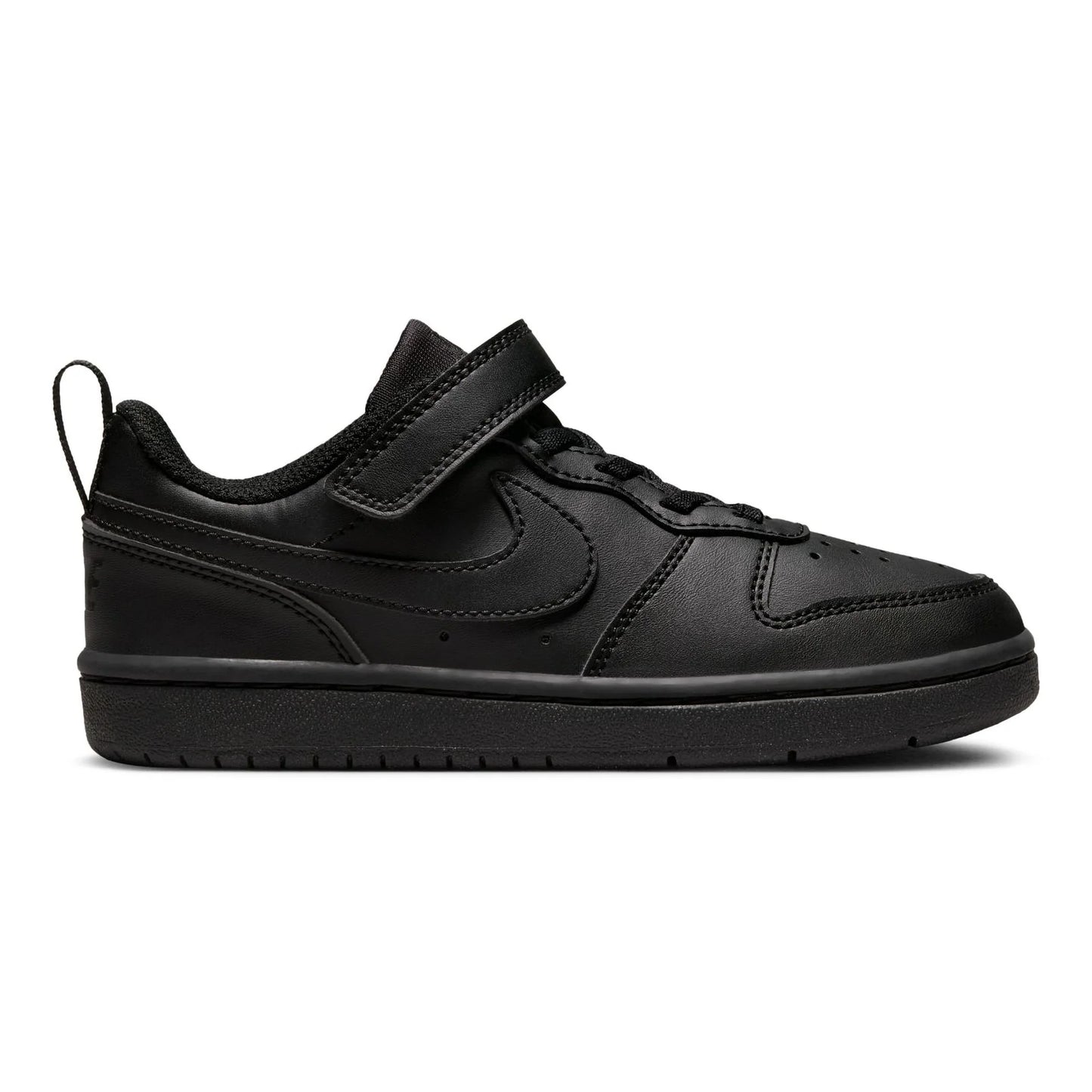 NIKE Court Borough Recraft Youth Low Shoe - Black/Black/Black