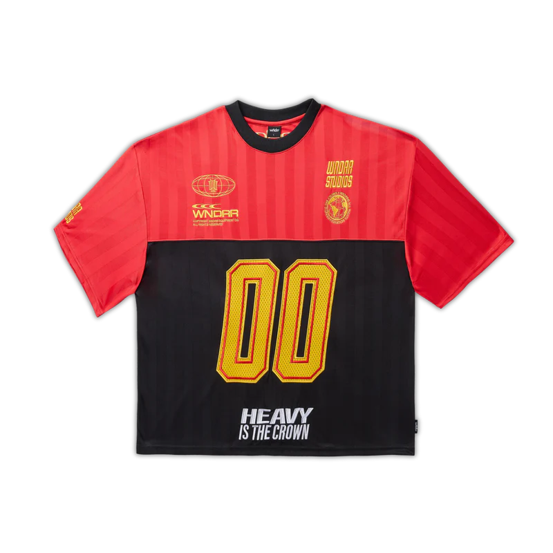 WNDRR Dynasty Mens Quarterback Jersey - Red/Black