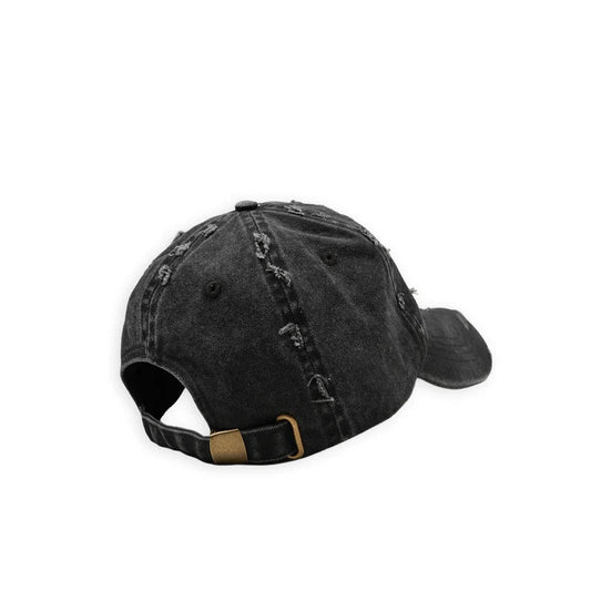 WNDRR STXR Distressed Strapback Cap - Washed Black