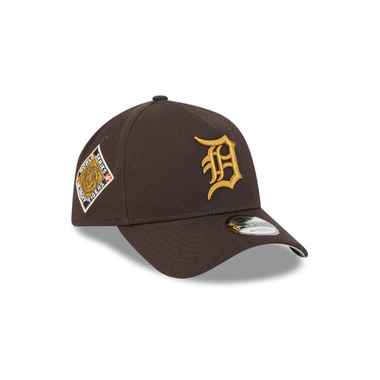 NEW ERA Detroit Tigers World Series 9FORTY A-Frame Snapback Cap - Brown Suede/Grey UV