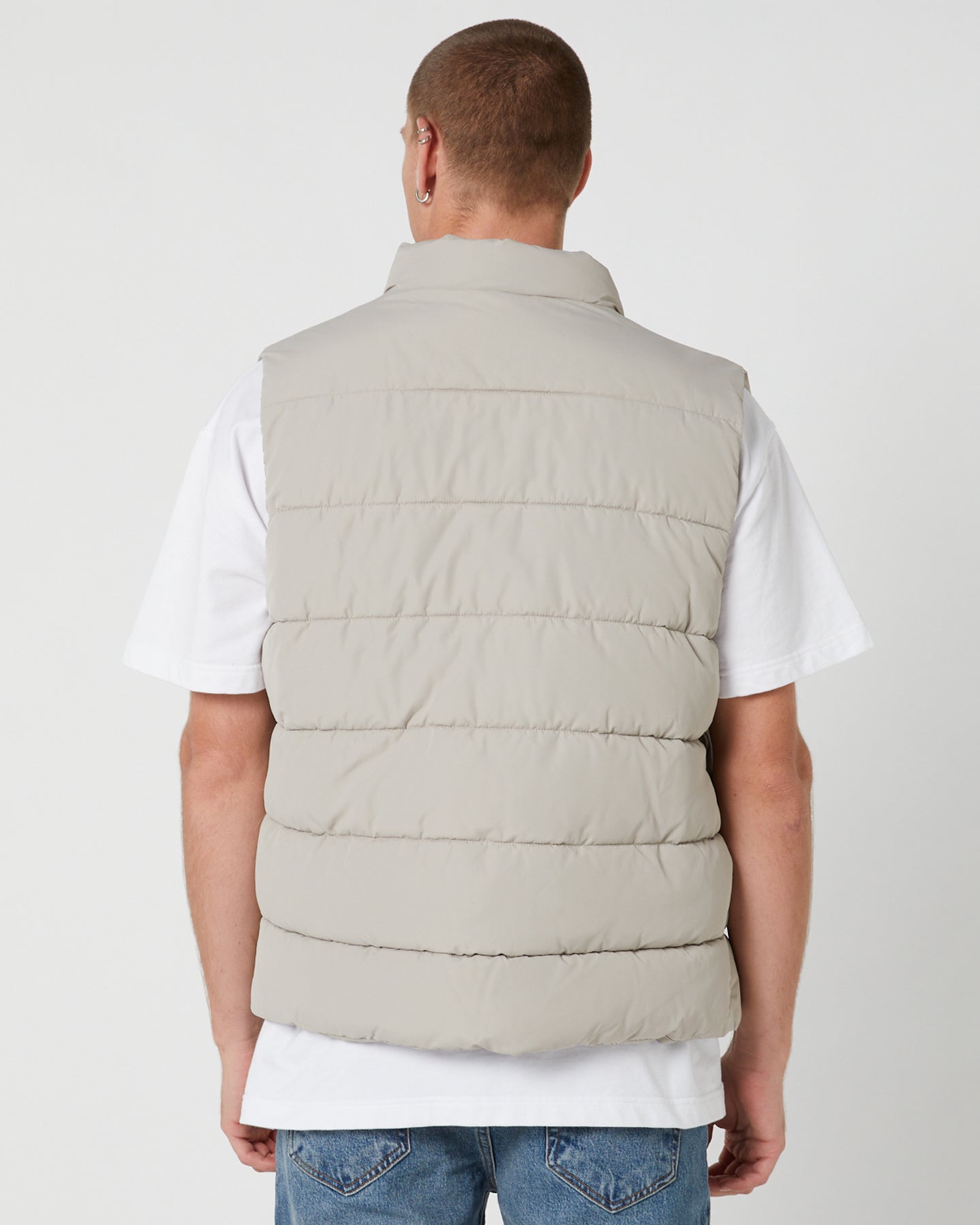 ST GOLIATH Essential Mens Puffer Vest - Fog