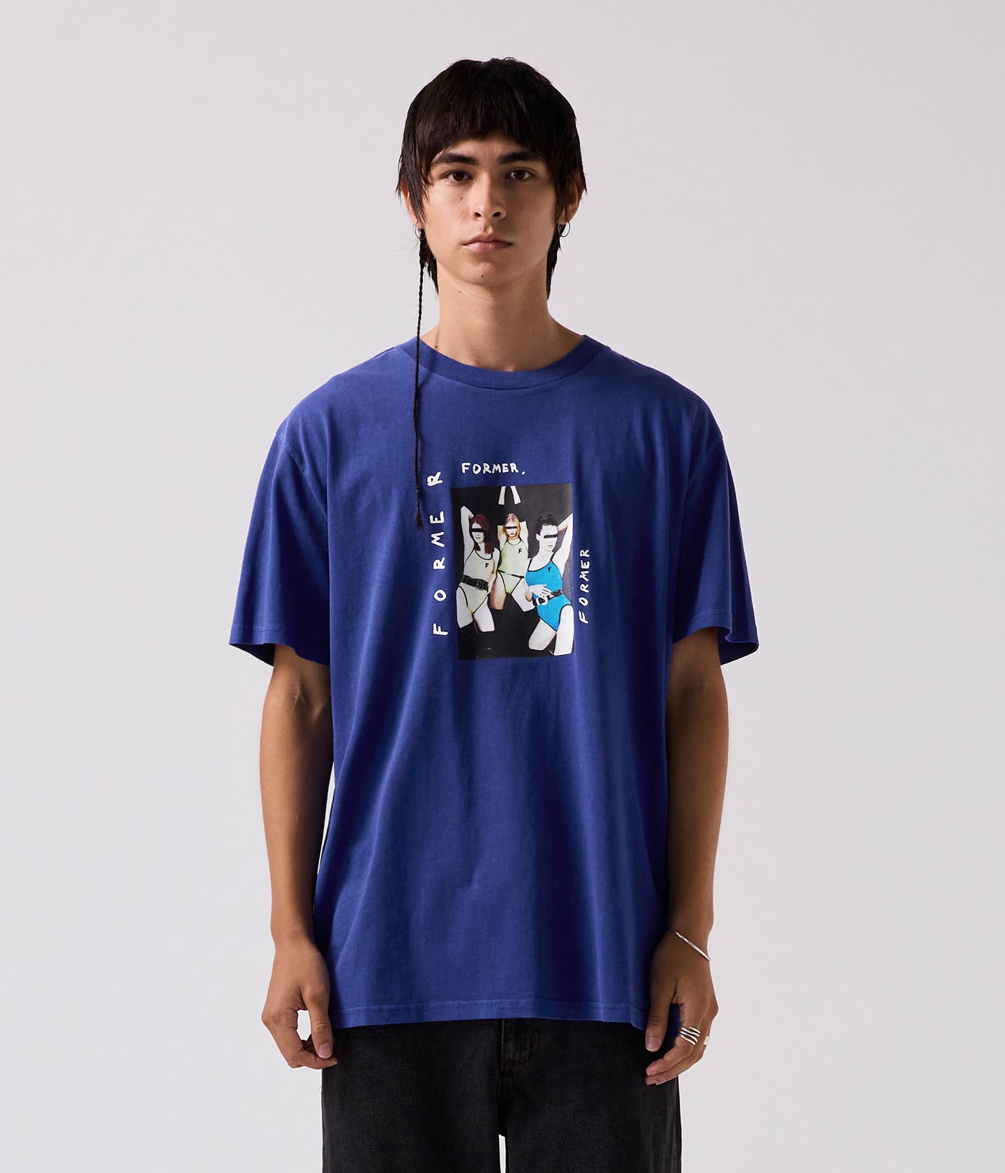 FORMER Girl Band Mens Tee - Deep Cobalt