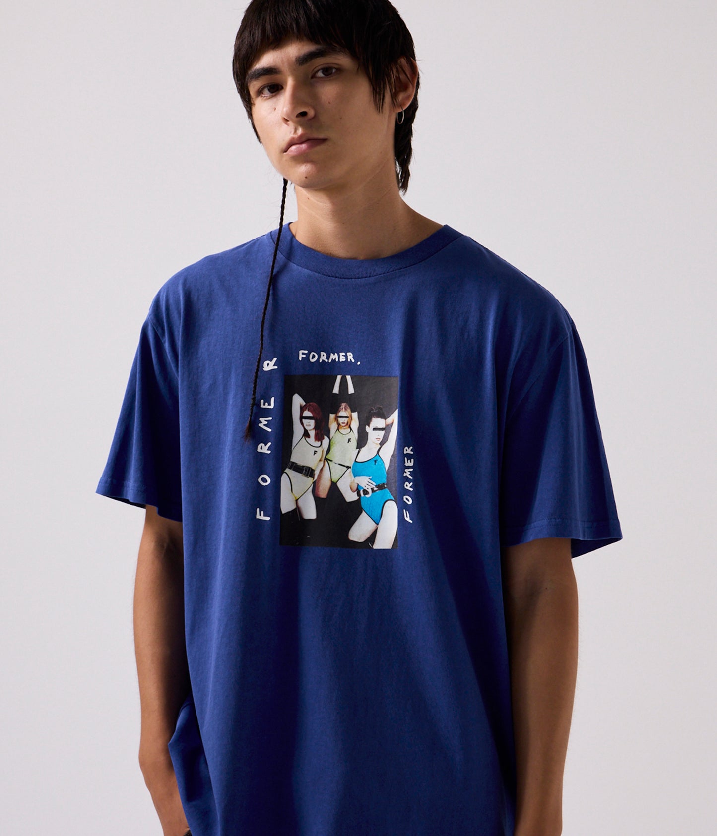 FORMER Girl Band Mens Tee - Deep Cobalt