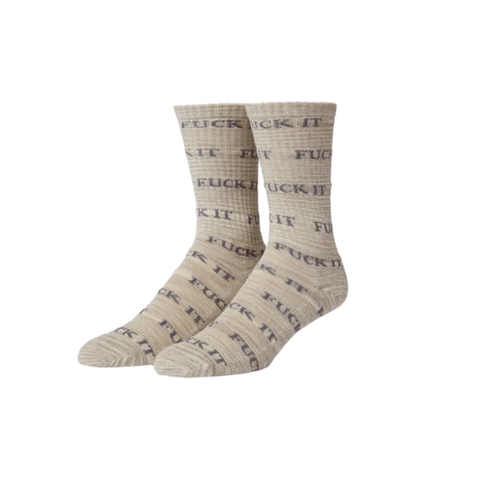 HUF Fck It 1pk Socks - Stone