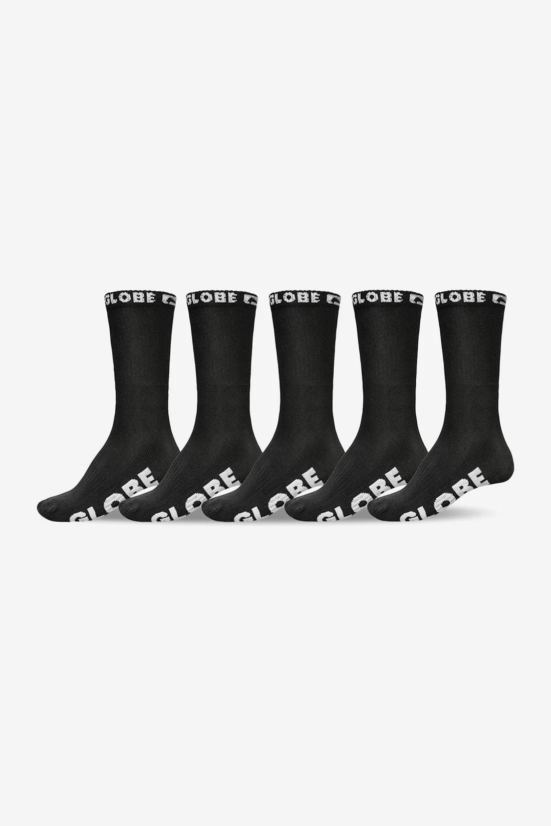 GLOBE Blackout 5pk Socks - Black/Black