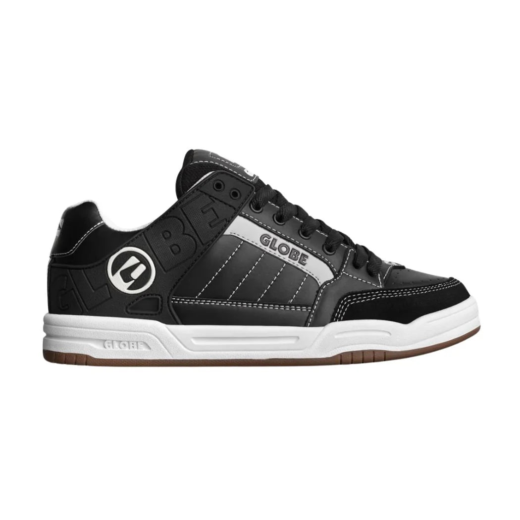 GLOBE Tilt Mens Low Shoe - Black/White/Stitch