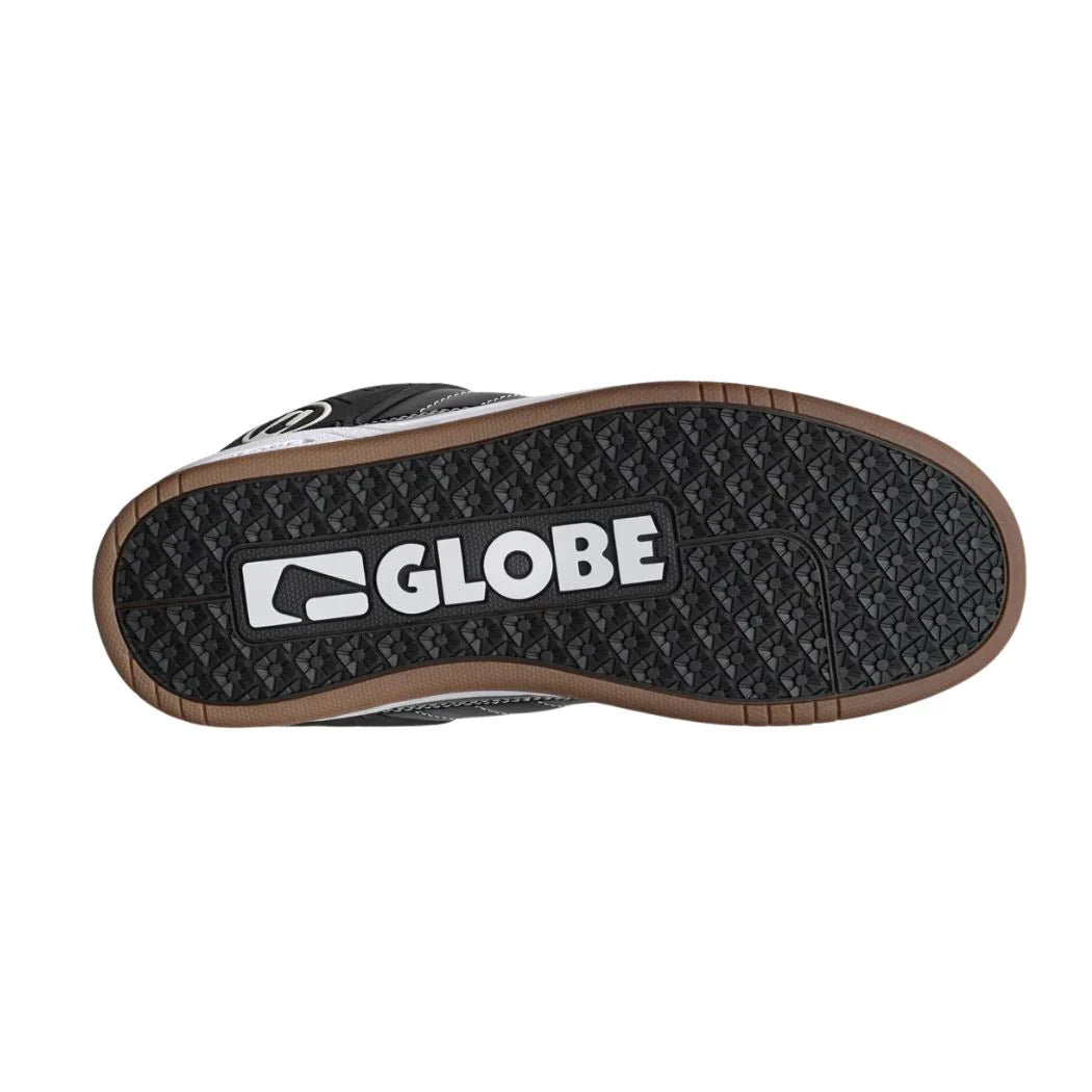 GLOBE Tilt Mens Low Shoe - Black/White/Stitch