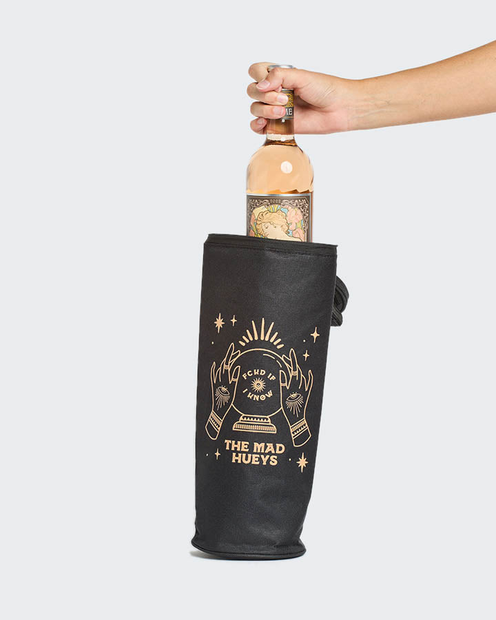 THE MAD HUEYS Fortune Teller Womens Wine Cooler Bag - Black