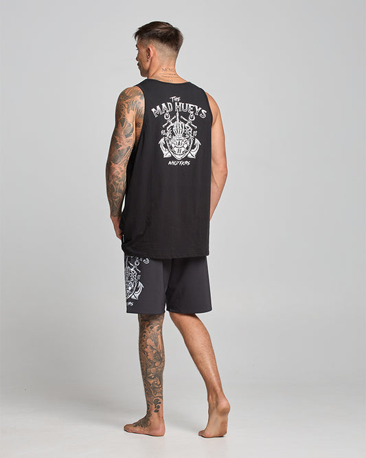 THE MAD HUEYS Ahoy Fkrs Mens Tank - Black