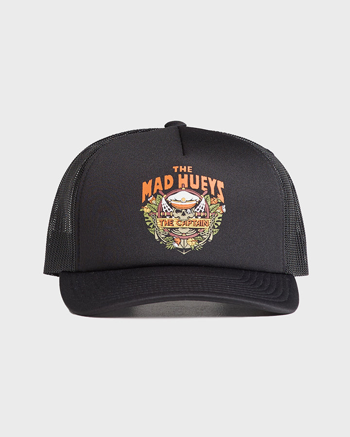 THE MAD HUEYS The Island Captain Snapback Foam Trucker Cap - Black