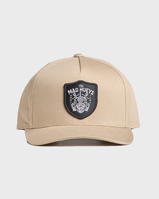 THE MAD HUEYS Ahoy Fkrs Twill Snapback Cap - Tan