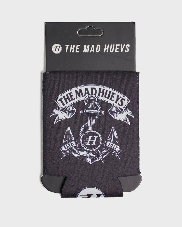 THE MAD HUEYS Hueys Anchor Stubbie Cooler - Black