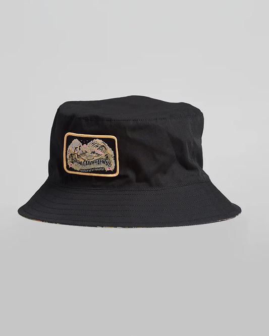 THE MAD HUEYS Frothin Out Youth Reversible Bucket Hat - Black