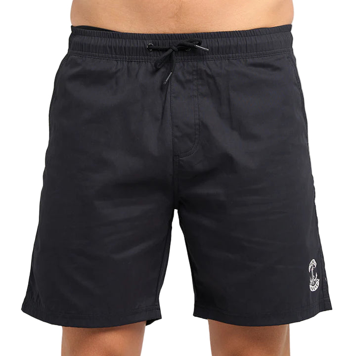 THE MAD HUEYS Anchor 18" Volley Mens Short - Black