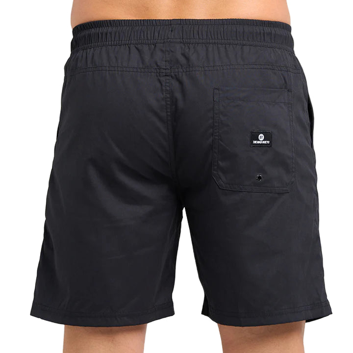 THE MAD HUEYS Anchor 18" Volley Mens Short - Black