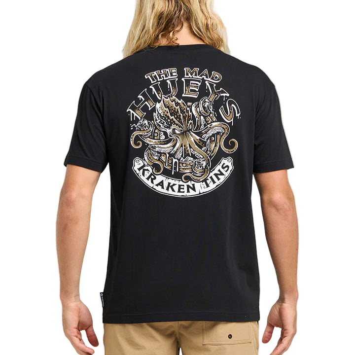 THE MAD HUEYS Kraken Port Hole Mens Tee - Black