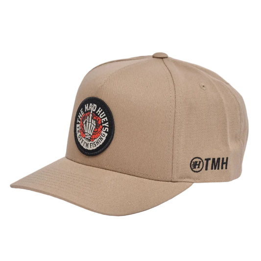 THE MAD HUEYS Shield Fk Off Twill Snapback Cap - Tan