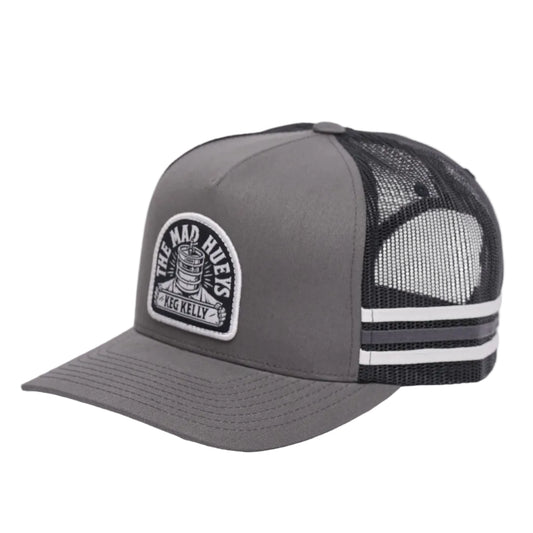 THE MAD HUEYS Such Is Kelly Twill Snapback Trucker Cap - Charcoal