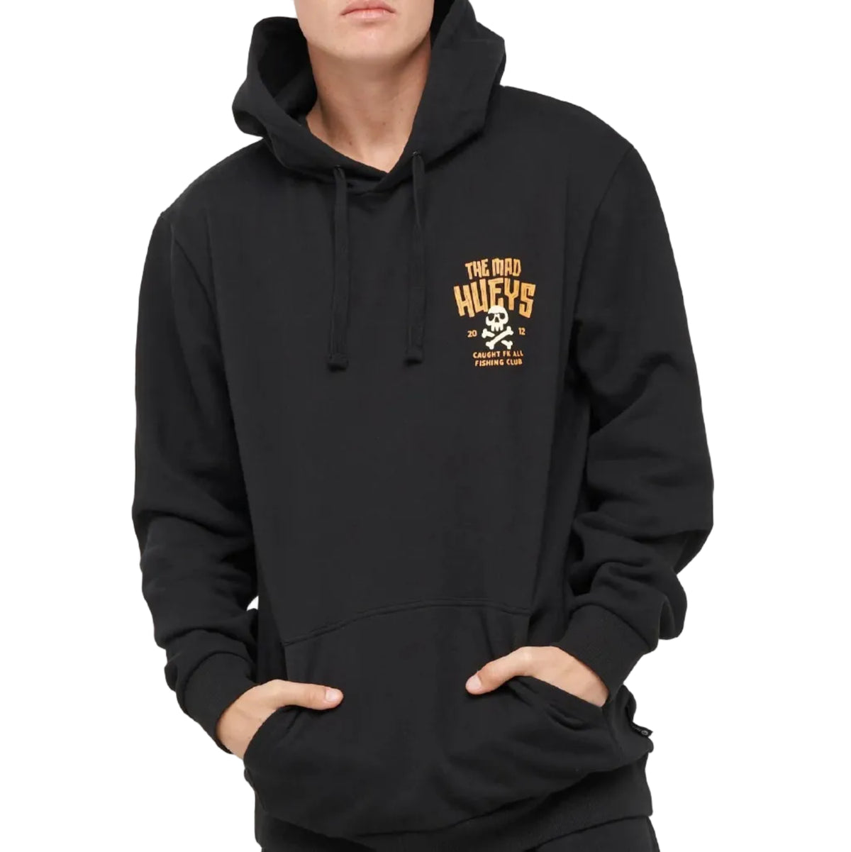THE MAD HUEYS Caught Fk Skull Hoodie - Black