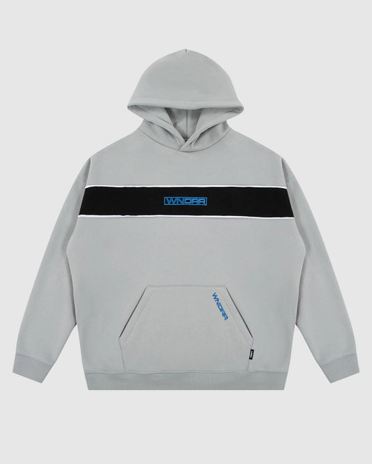 WNDRR Patron Panel Mens Hoodie - Cement Grey