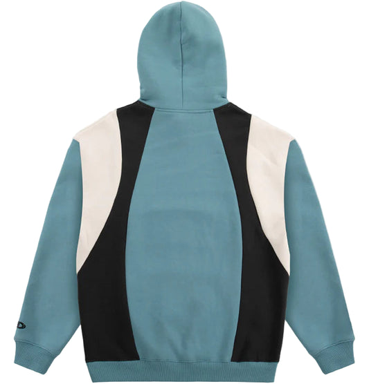 WNDRR Framed Panel Mens Hoodie - Dusk Blue/Off White