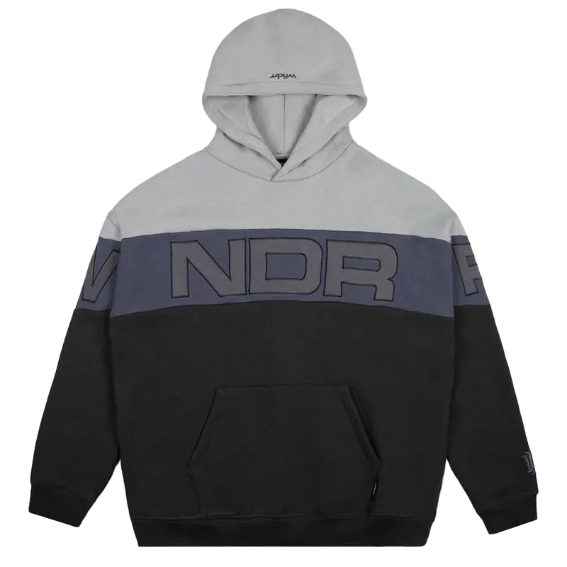 WNDRR Primer Mens Panel Hoodie - Grey/Faded Black