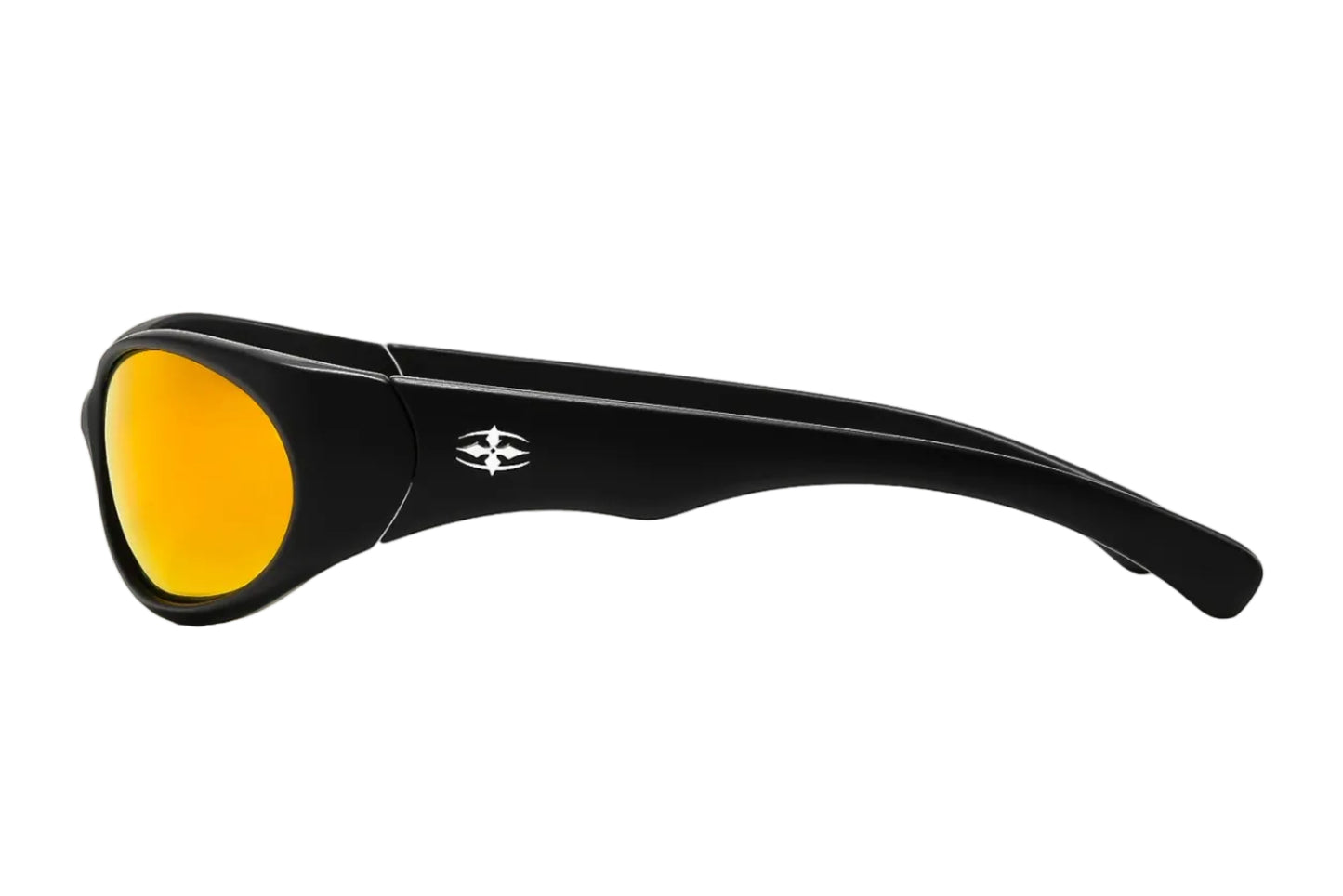RITUAL VISION Demon Speed Polarised Sunglasses - Matte Black/Reflective Orange